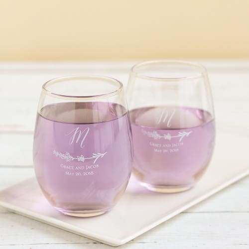 lavender wine glass