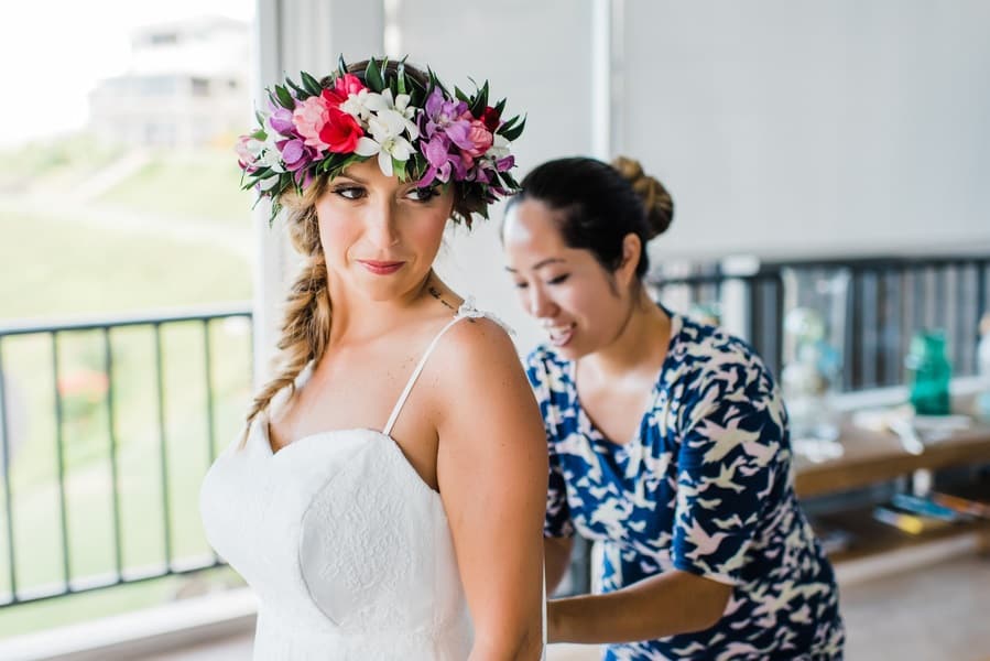 lovely bridal getting ready shot