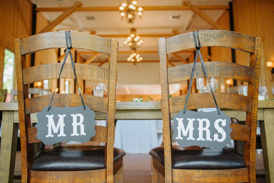 mr and mrs wedding signage