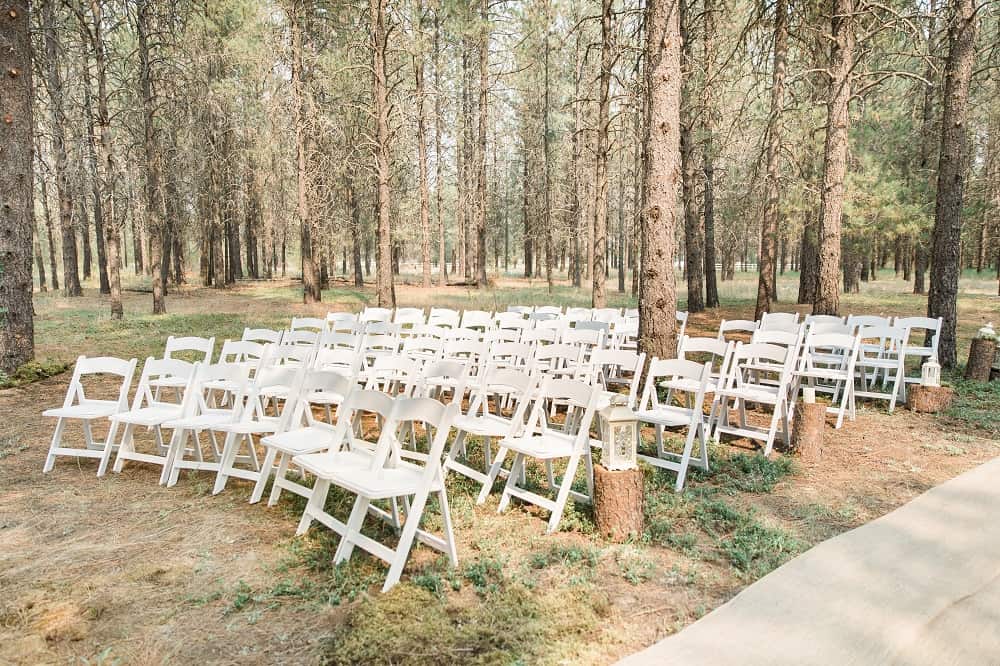 outdoor wedding ceremony setup