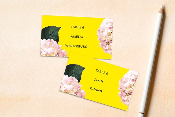 peonie party place card