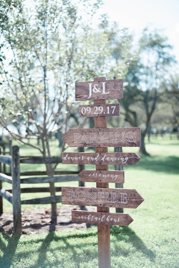 rustic wedding signage