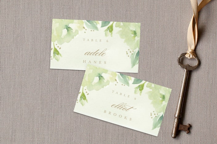 southern garden place cards