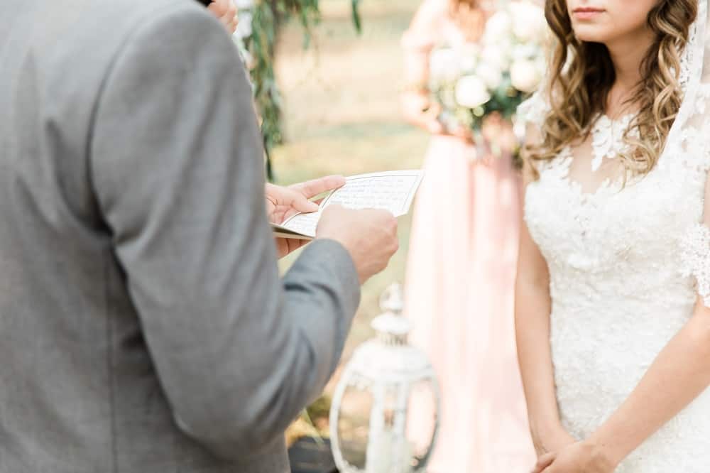 the exchanging of vows