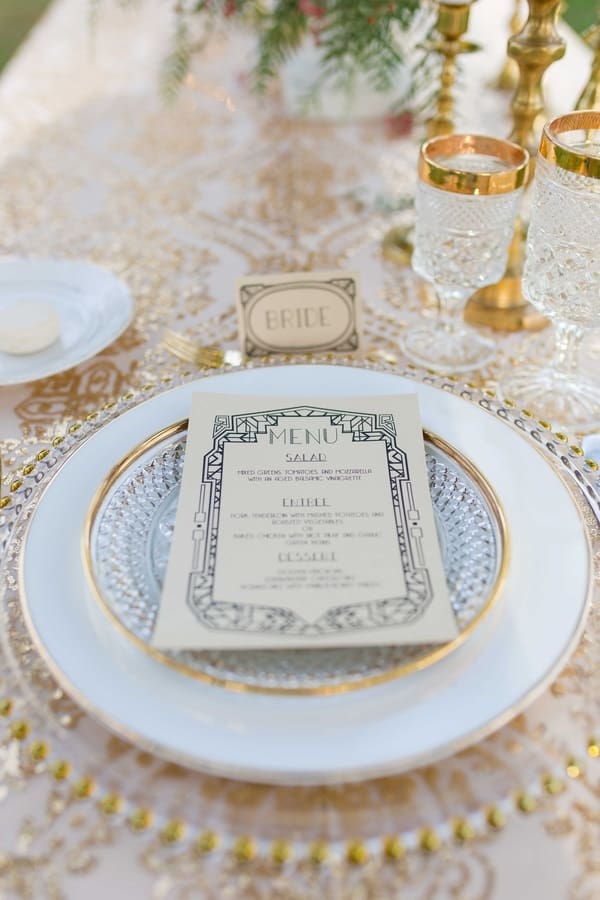 wedding menu