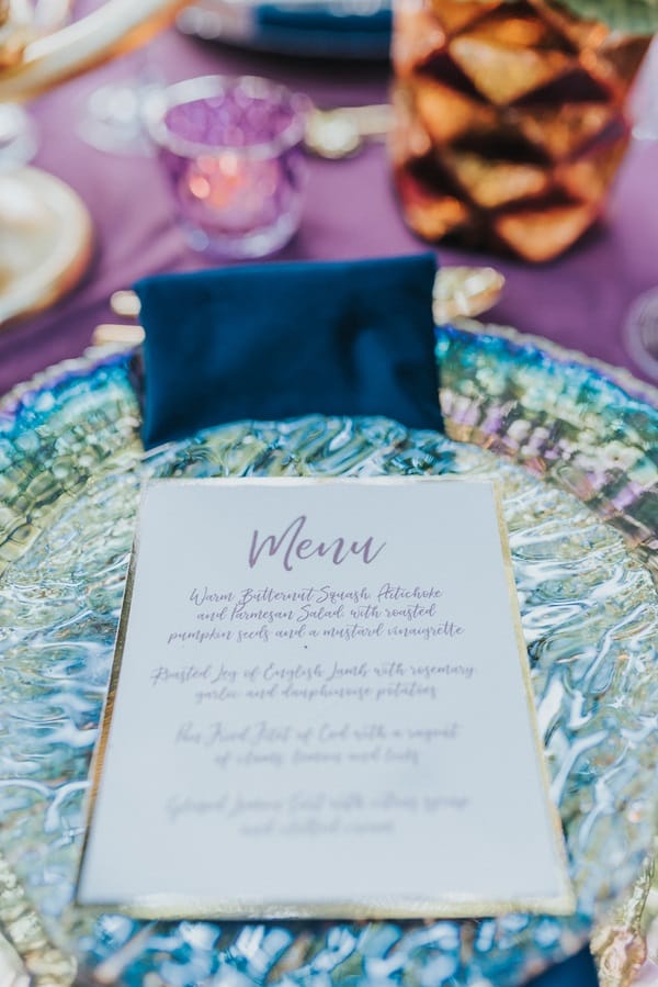 wedding menu