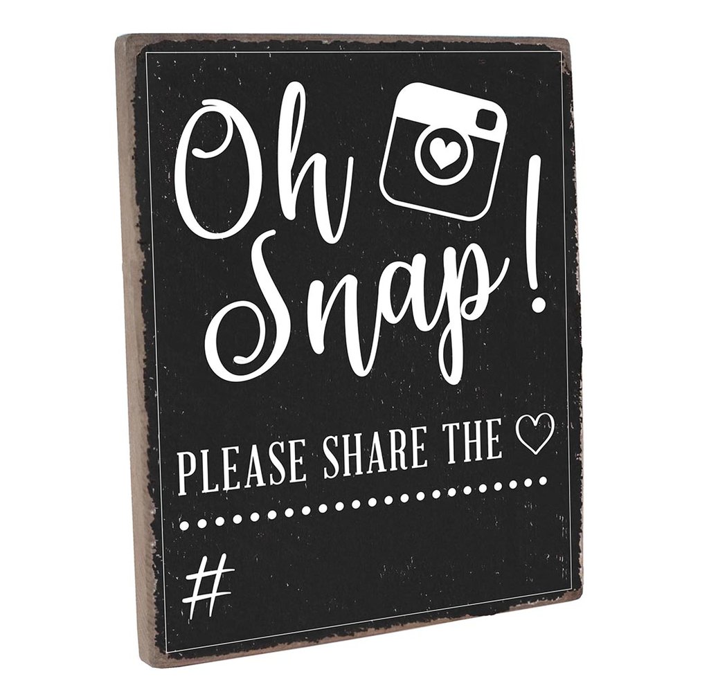 Hashtag wedding signage