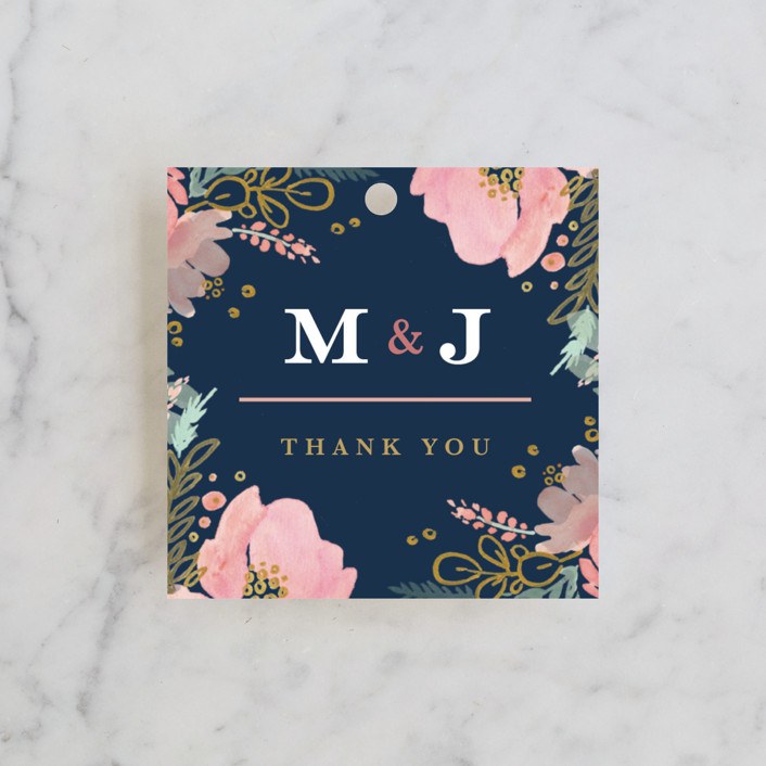 floral vignette navy