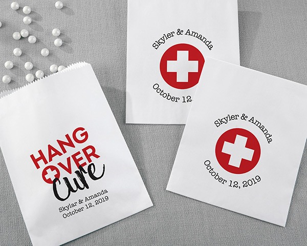 Personalized Hangover White Goodie Bags (Set of 12)