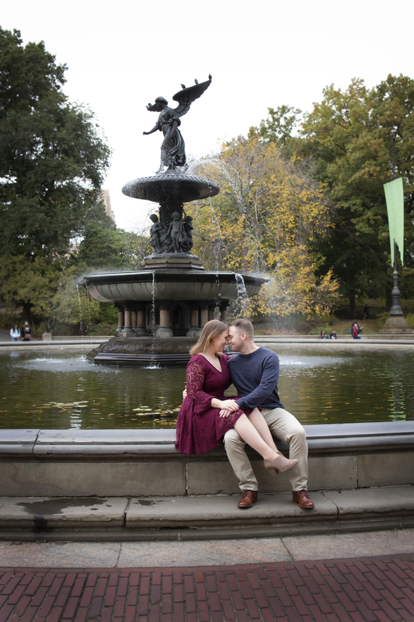 Central Park in Fall Engagement Session