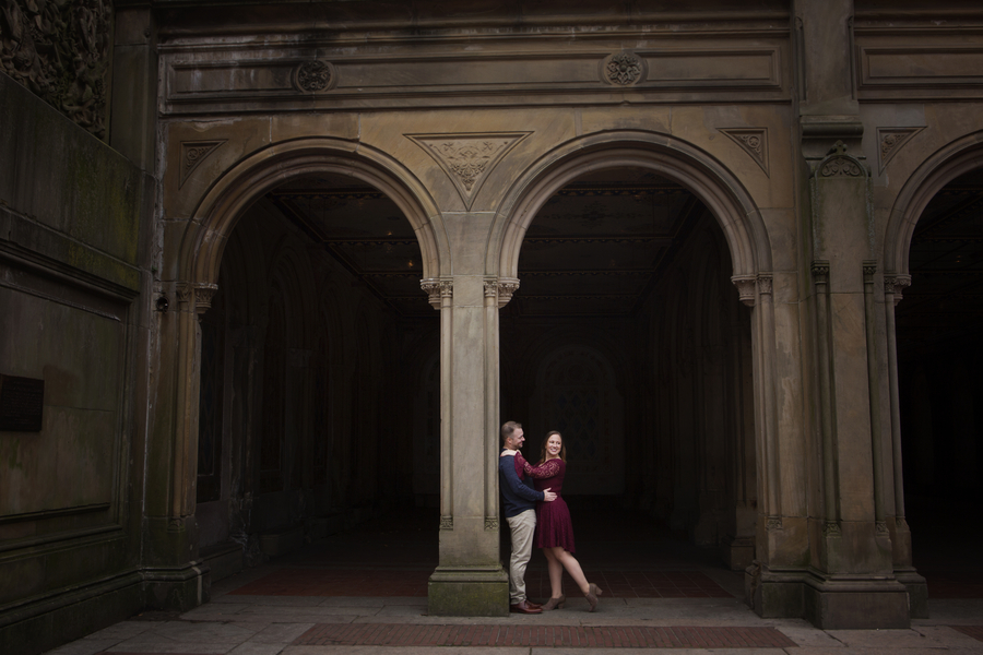 Central Park in Fall Engagement Session