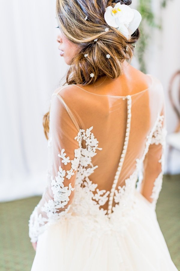 back of wedding bodice