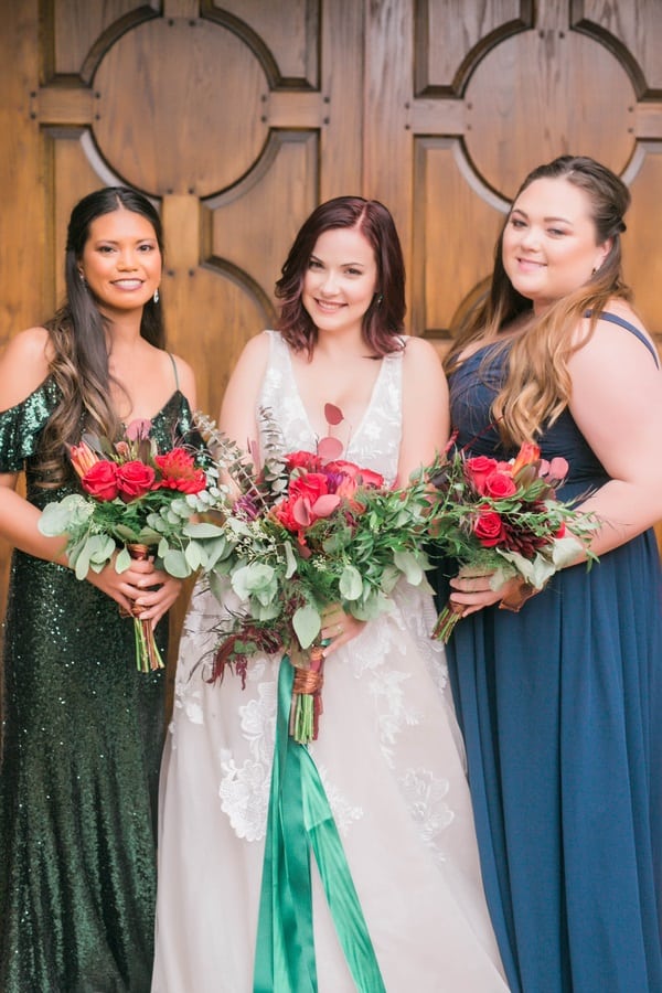 bridal party together