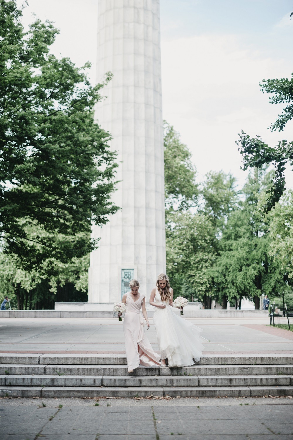 bride and bridesmaid