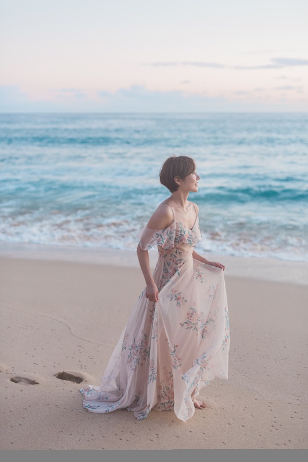 bride on the beach