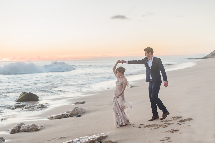 dancing on the beach