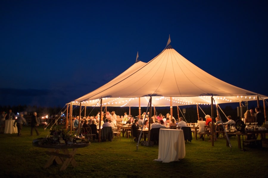 evening wedding reception