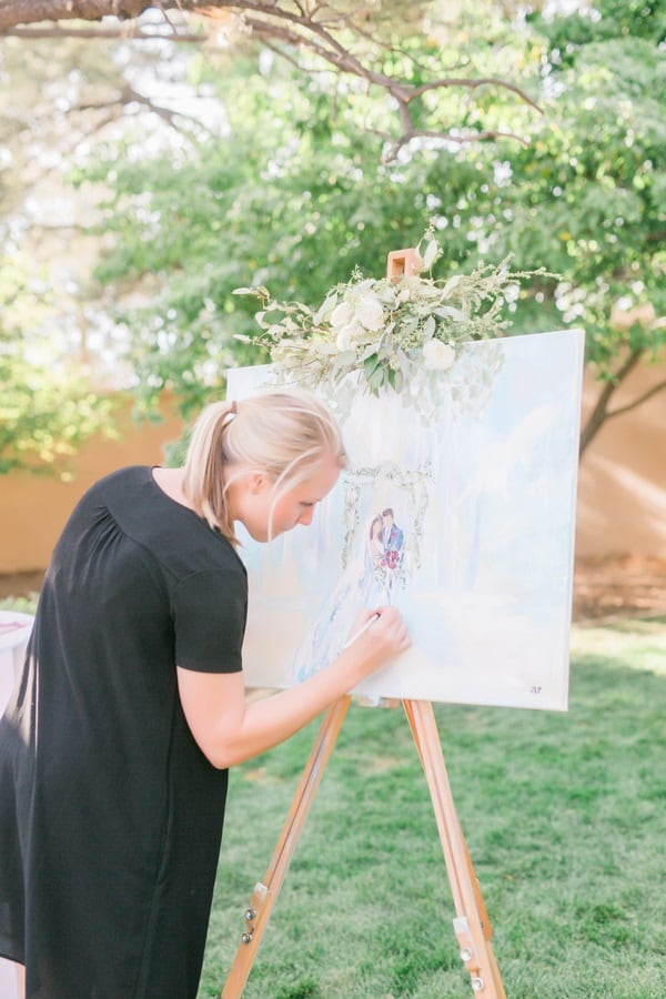 live wedding artist