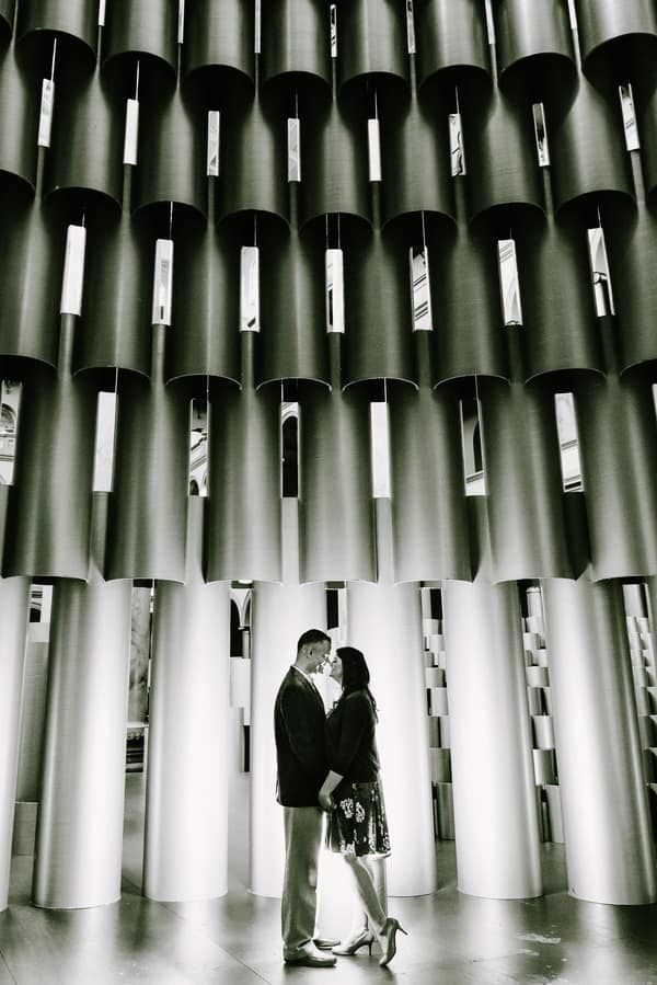 modern engagement session