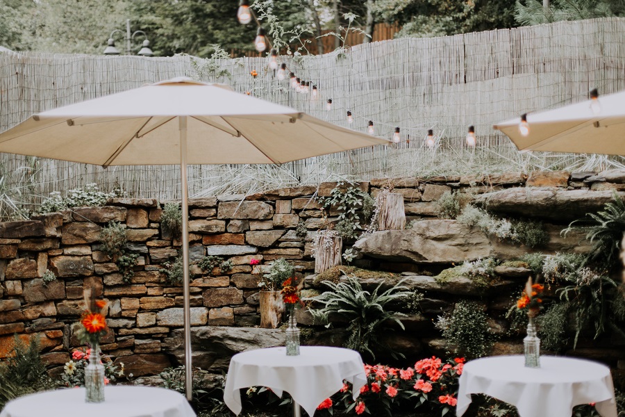 outdoor wedding reception