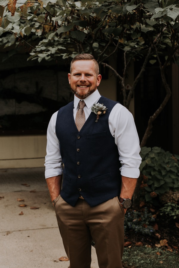 smiling groom