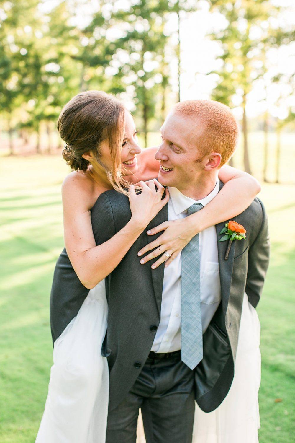 smiling newlyweds