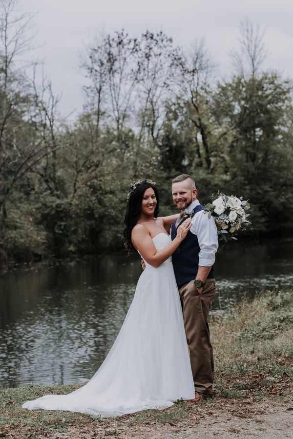 smiling newlyweds