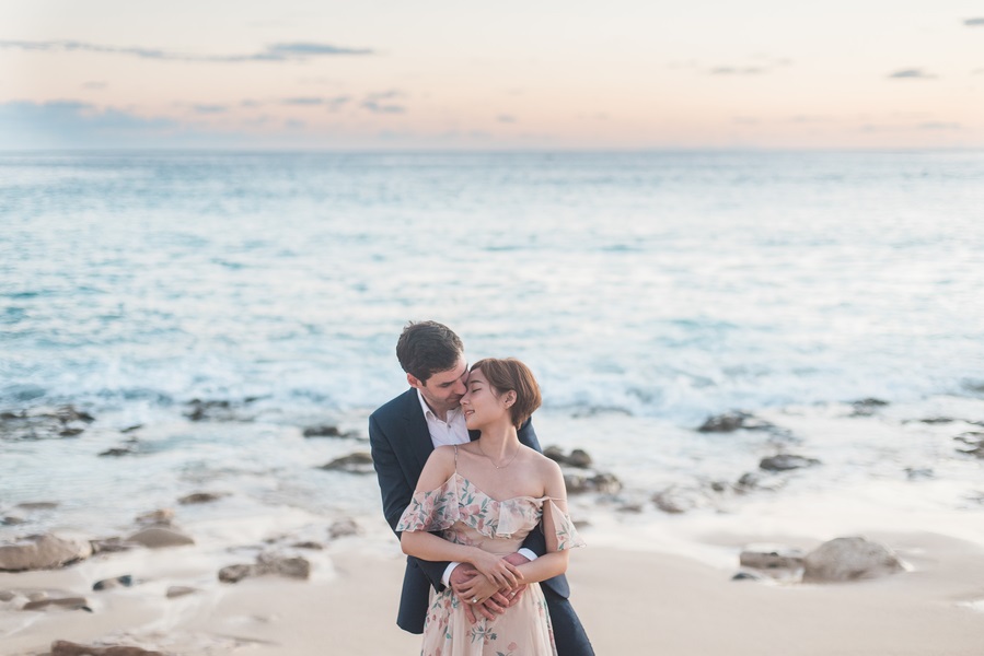 sunset engagement shoot