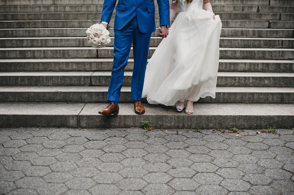 the bride and groom