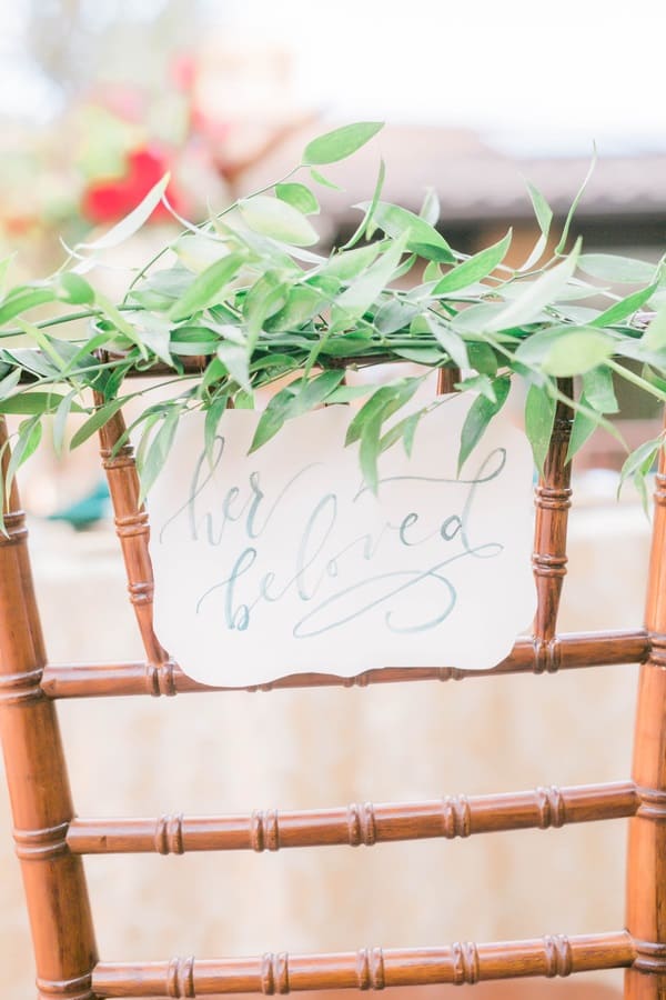 wedding table signage