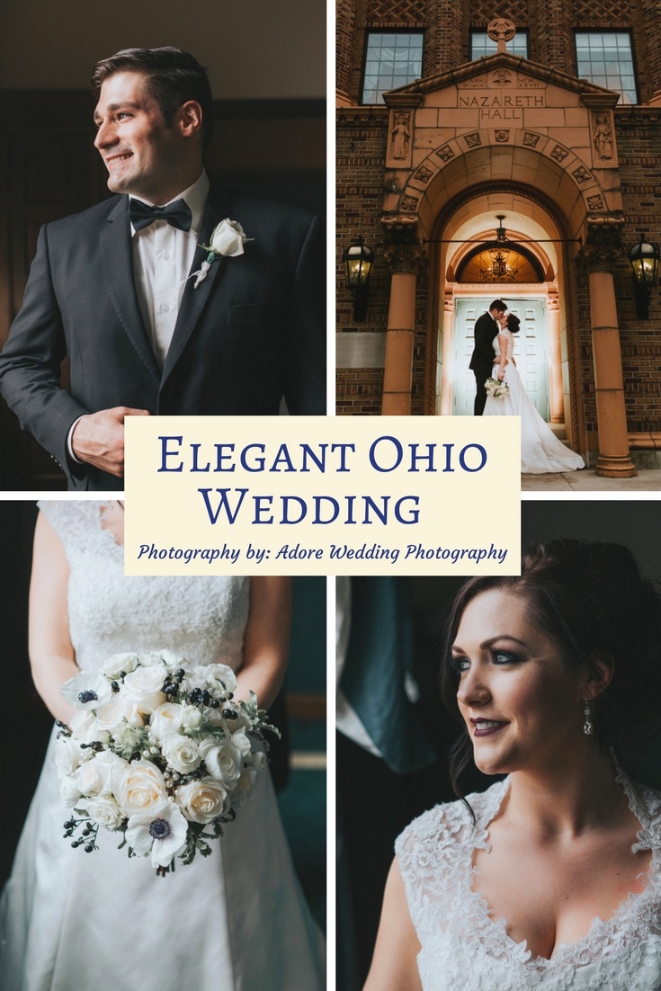 Elegant Black + Ivory Ohio Wedding