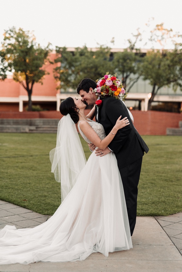 Joyful Spring Wedding in Oklahoma with Pizza Reception