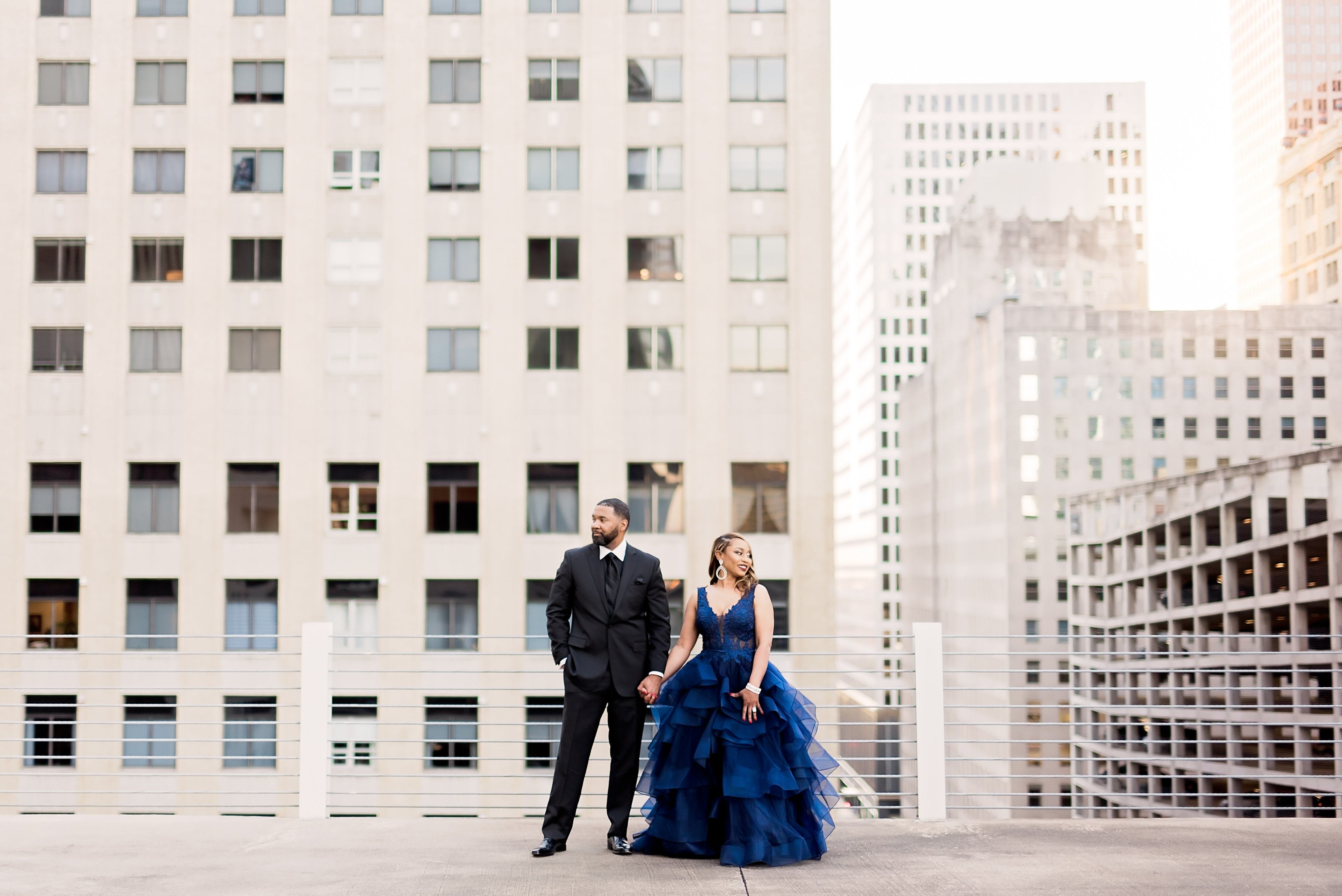 Blue & Black Elegant Engagement