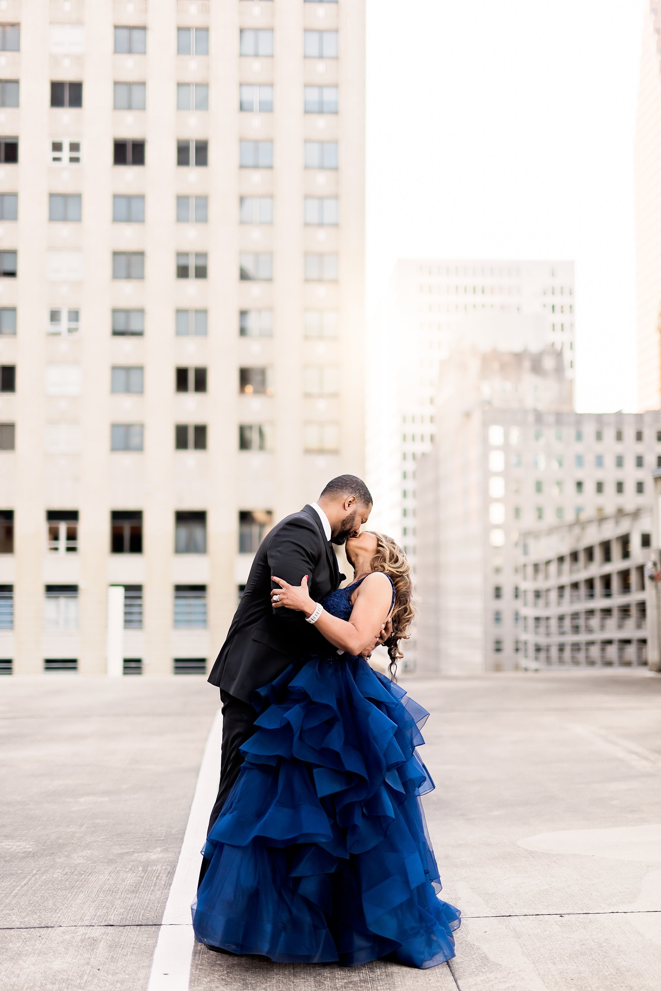 Blue & Black Elegant Engagement