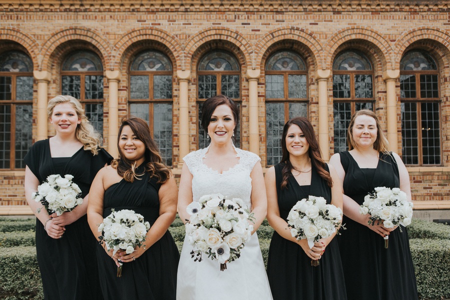 Elegant Black + Ivory Ohio Wedding