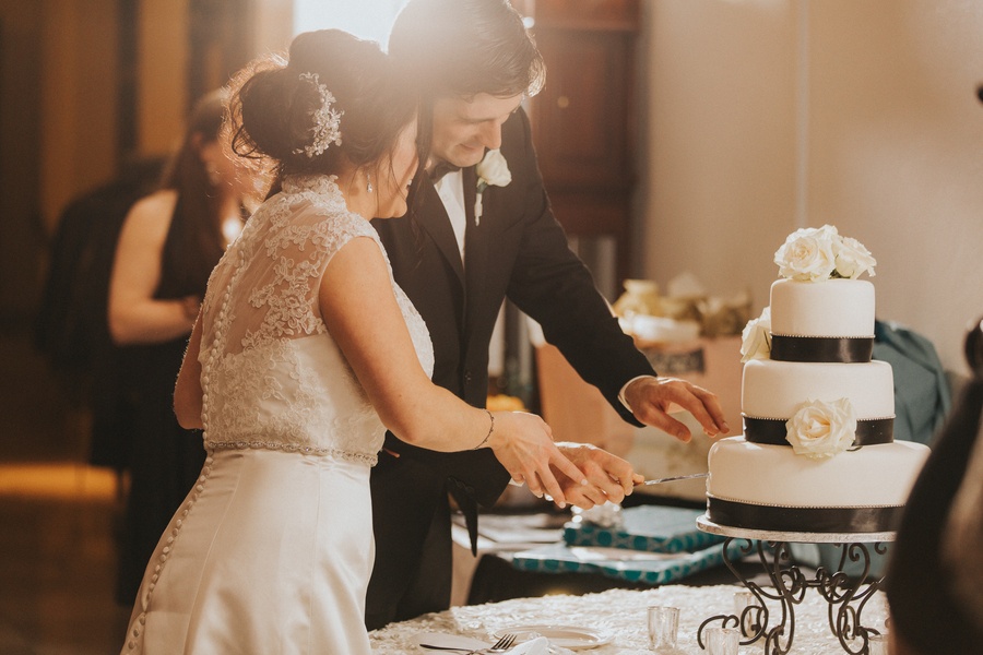 Elegant Black + Ivory Ohio Wedding