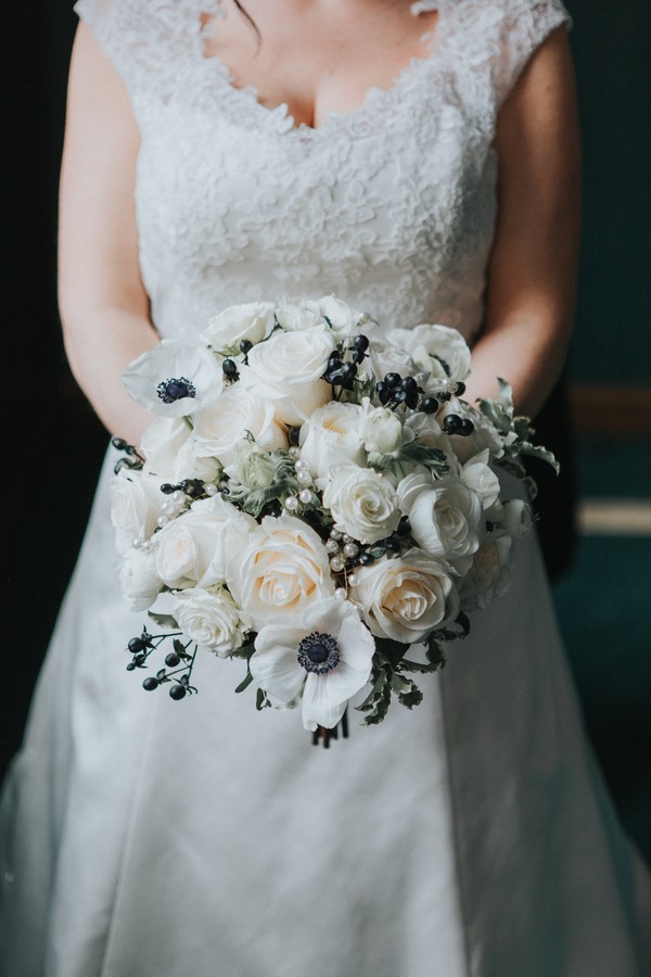 Elegant Black + Ivory Ohio Wedding