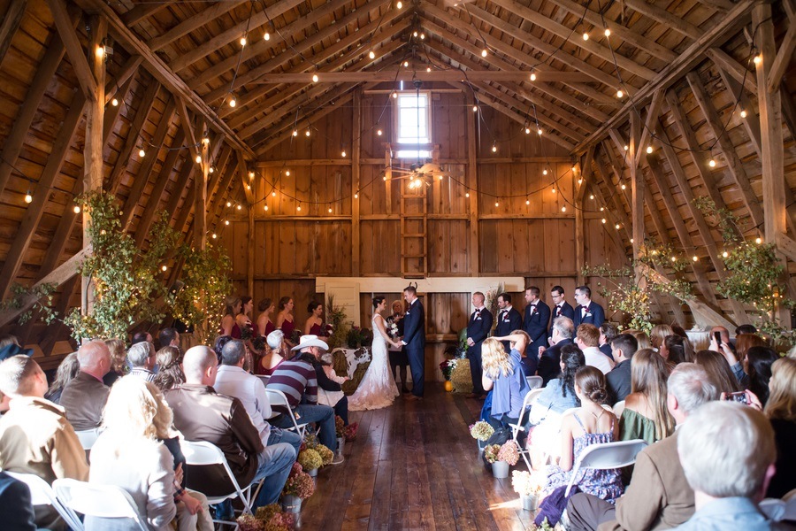 barn wedding ceremony