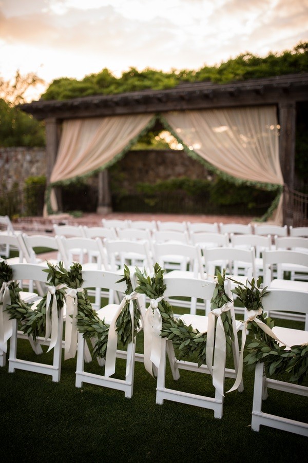 outdoor ceremony setup