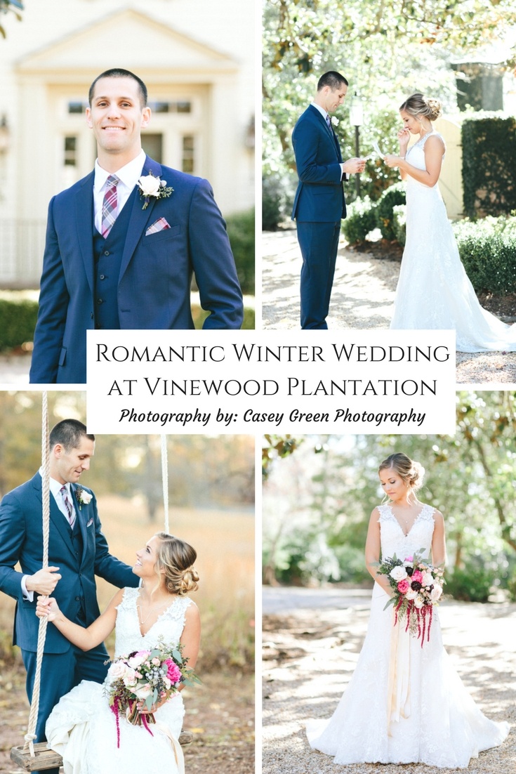 Romantic Winter Wedding at Vinewood Plantation