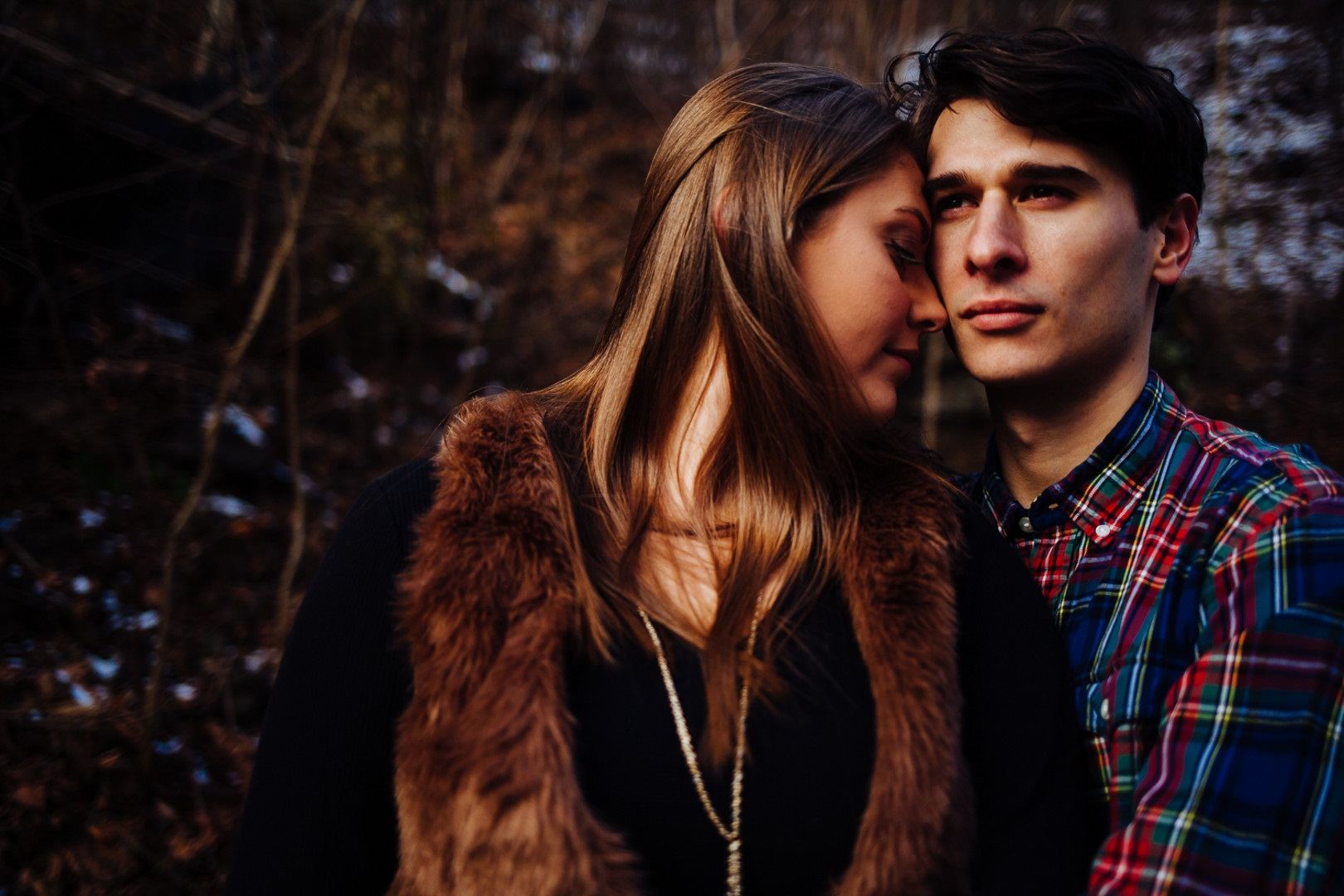 winter engagement photos