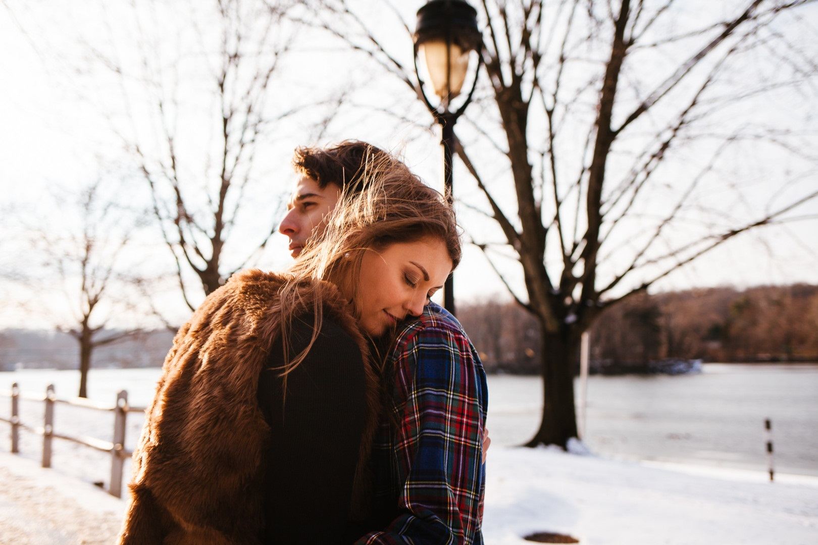 winter engagement photos