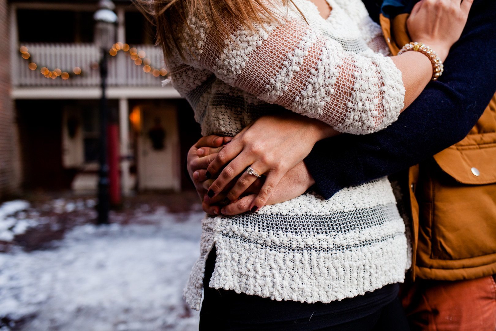 winter engagement photos