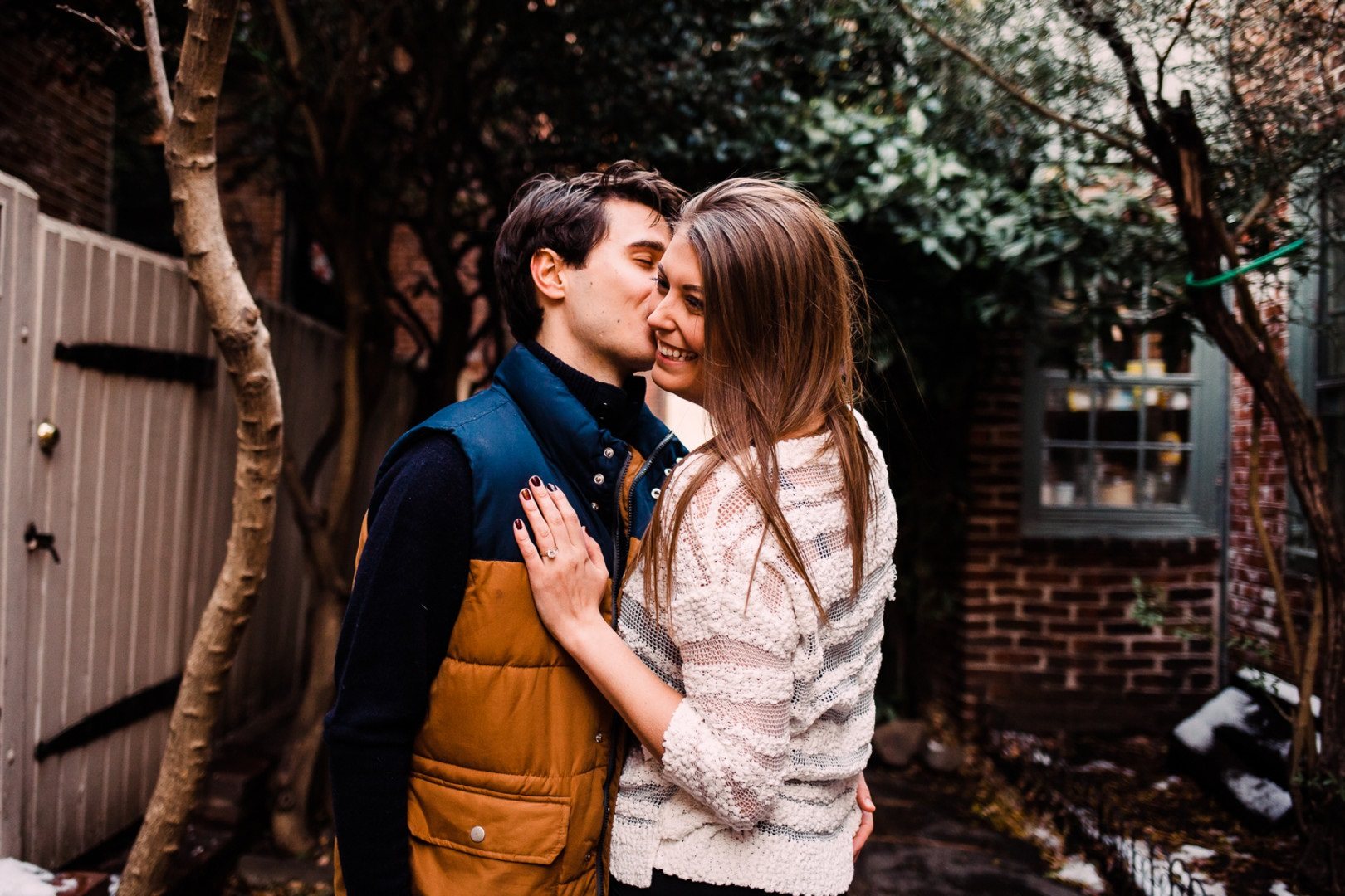 winter engagement photos