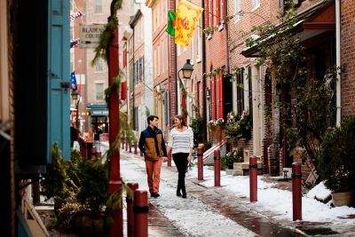 winter engagement photos