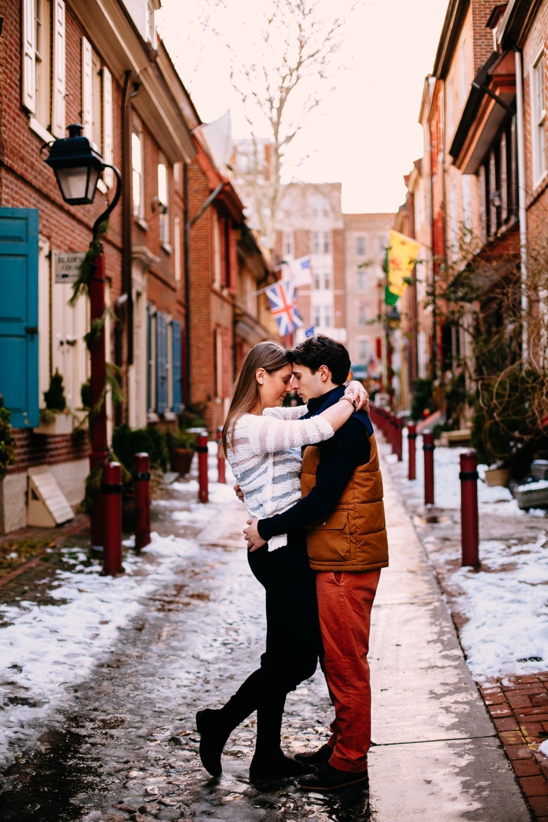 winter engagement photos