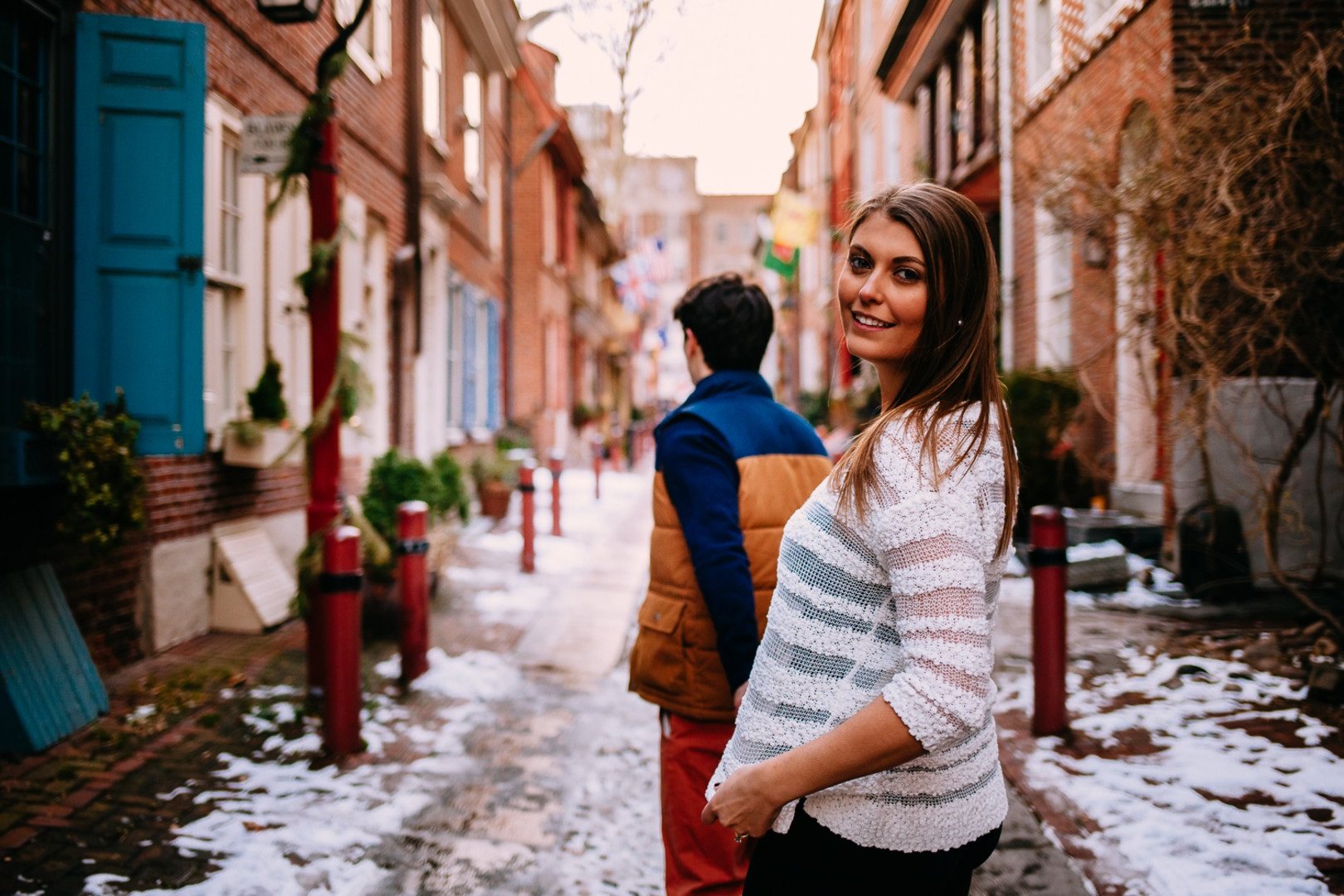 winter engagement photos