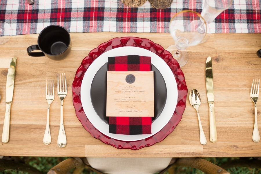 plaid wedding 