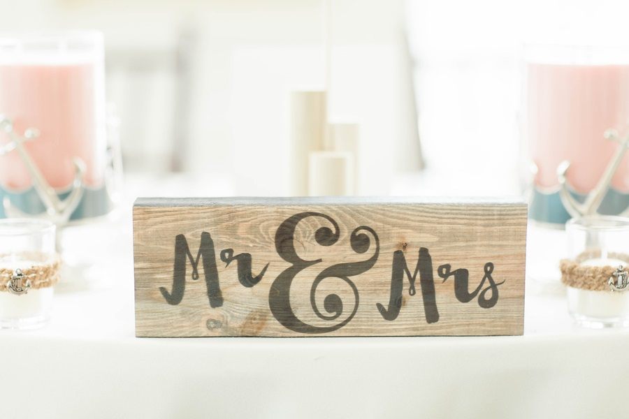 mr and mrs signage