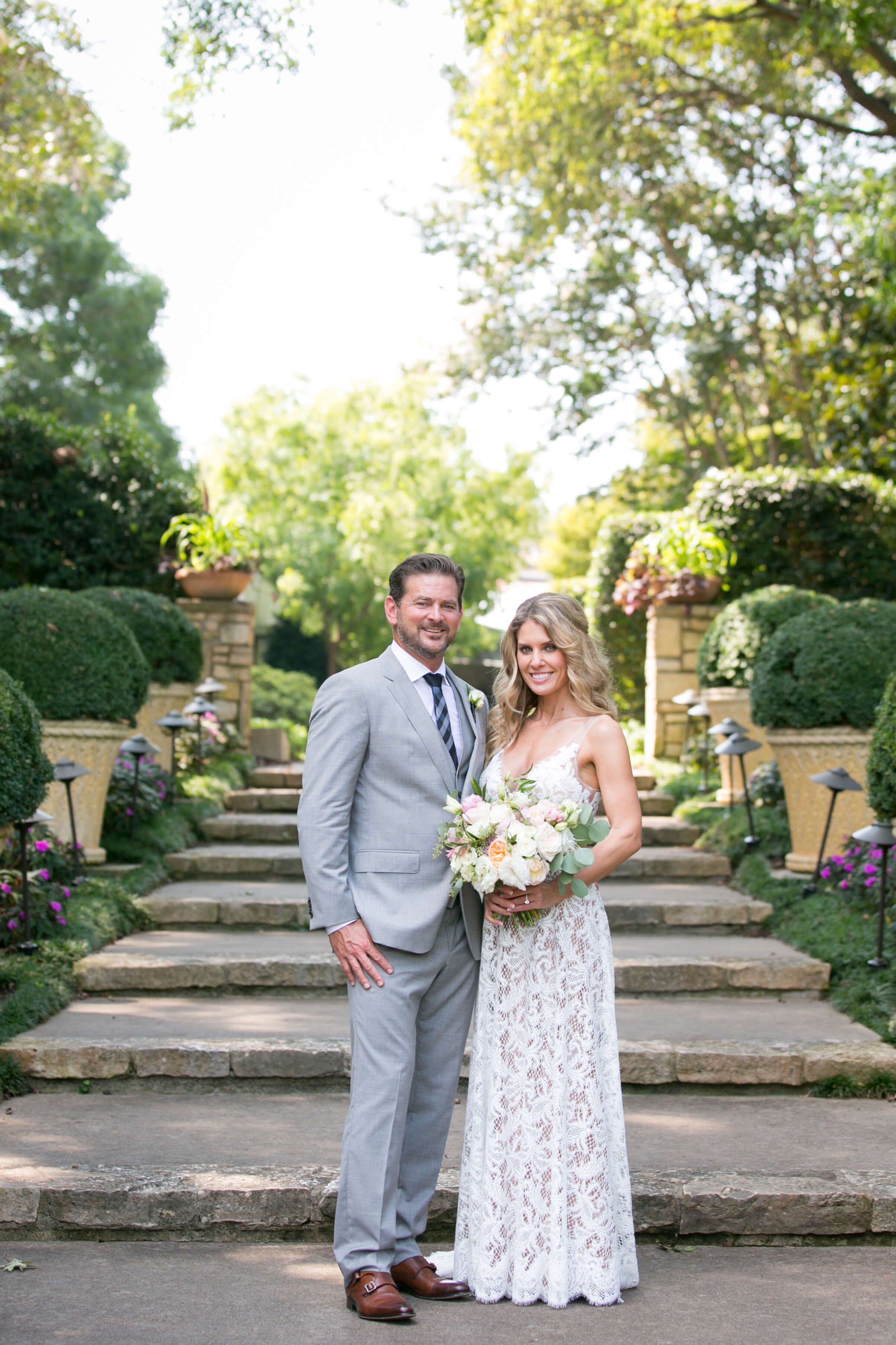 Dreamy And Intimate Dallas Arboretum Garden Wedding Cake Lace Wedding Blog